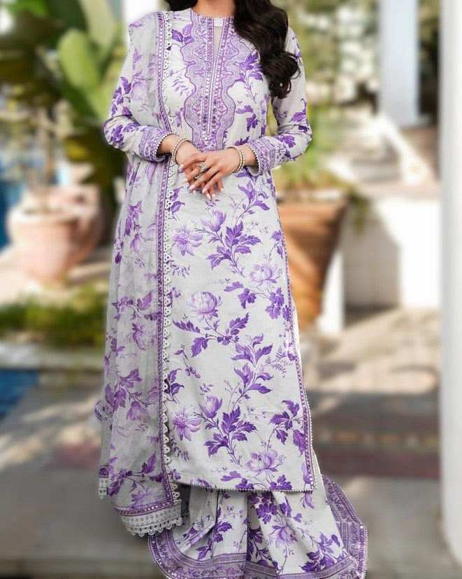 "Premium Lawn Suit with Embroidered Neck Patch and Chiffon Dupatta – buyfromdanish.com"
"Stylish Lawn Outfit with Heavy Embroidered Cuff Patch and Printed Back – Latest Collection"
"Chiffon Dupatta with Sitara Embroidery and Cambric Trouser – Elegant Lawn Suit for Women"