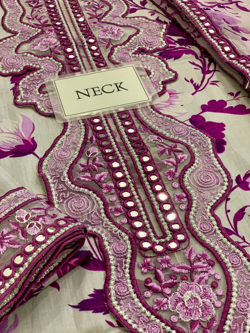 Premium Embroidered Lawn Suit with Chiffon Dupatta