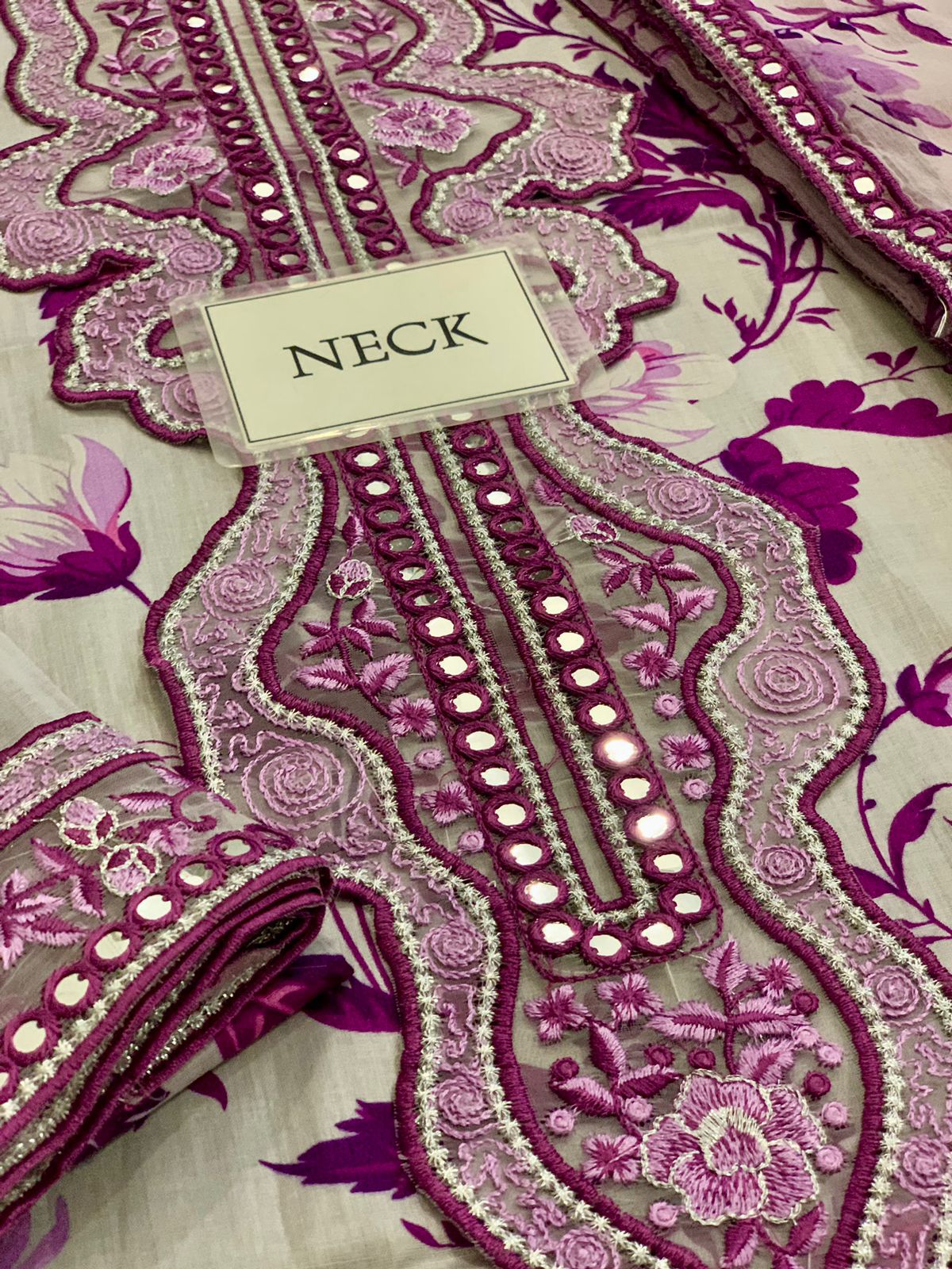 Premium Embroidered Lawn Suit with Chiffon Dupatta