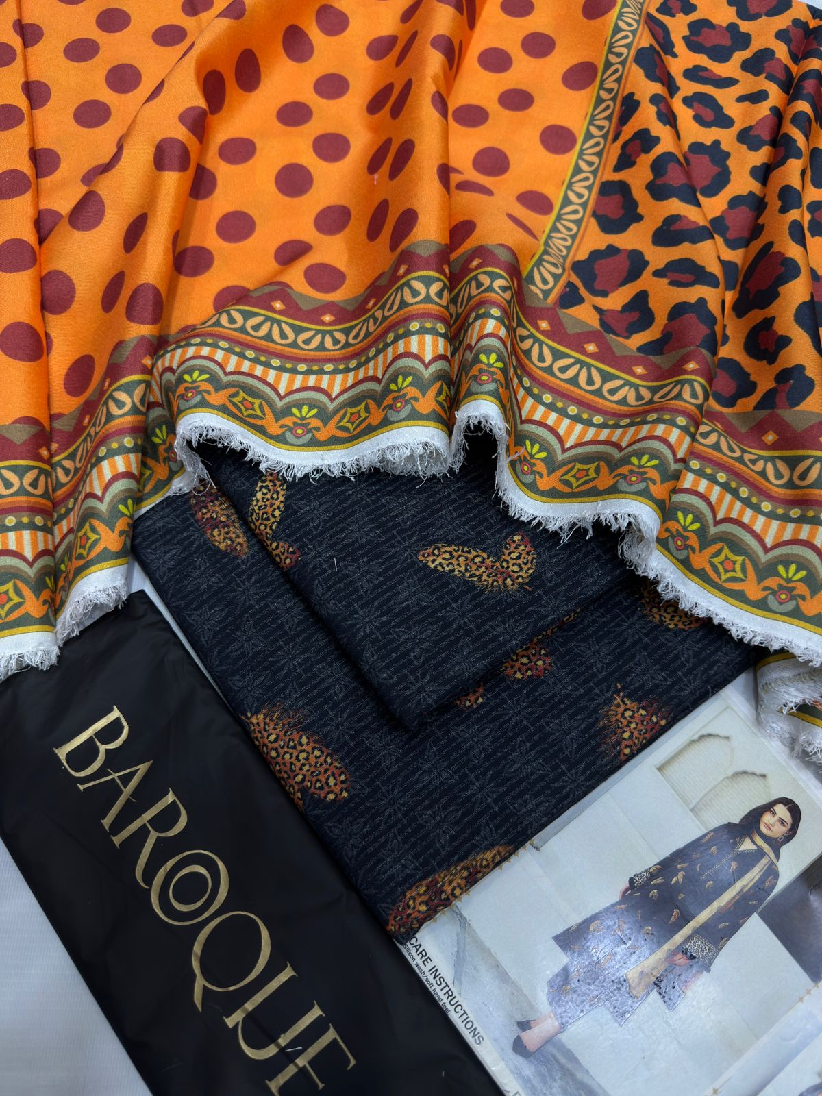 soft pure karandi fabric winter suit
premium winter collection karandi digital print 3 piece suit