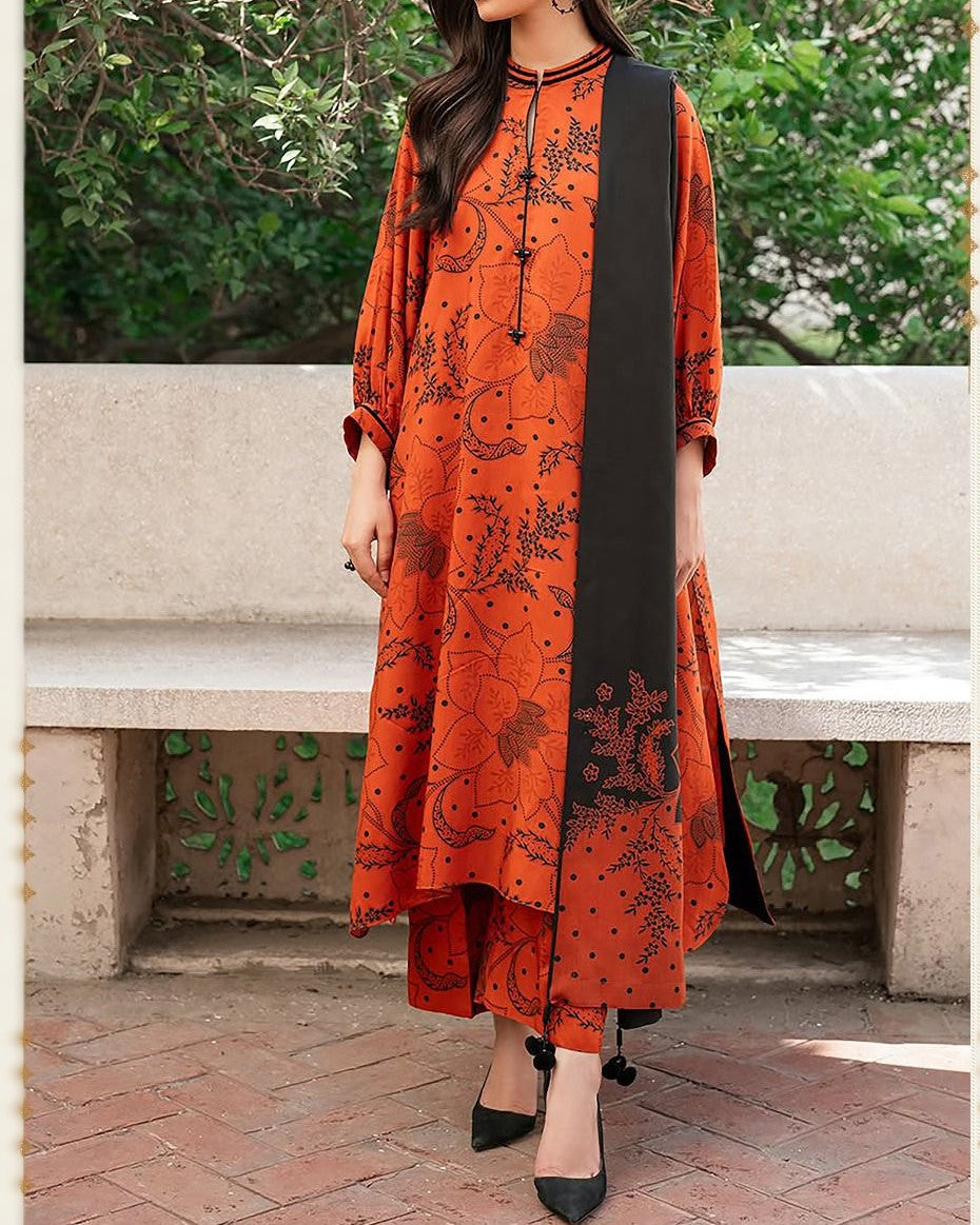 Winter Collection – Premium Karandi Digital Print Suit