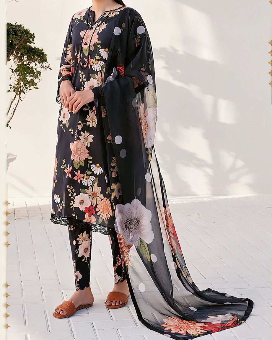 Winter Collection – Premium Karandi Digital Print Suit