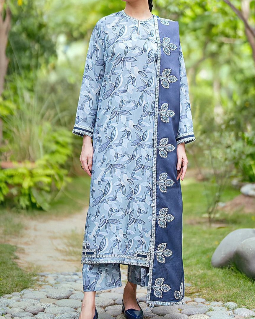 soft pure karandi fabric winter suit
premium winter collection karandi digital print 3 piece suit