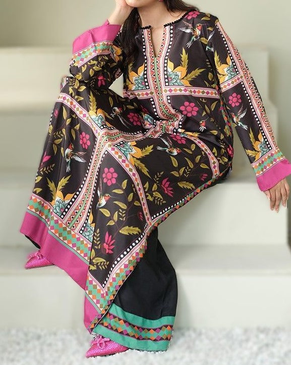 fashionable shamooz silk printed suit