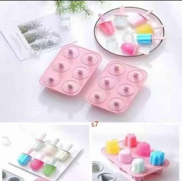 Six Grid Silicone Mini Ice Cream Moulds – Fun & Durable