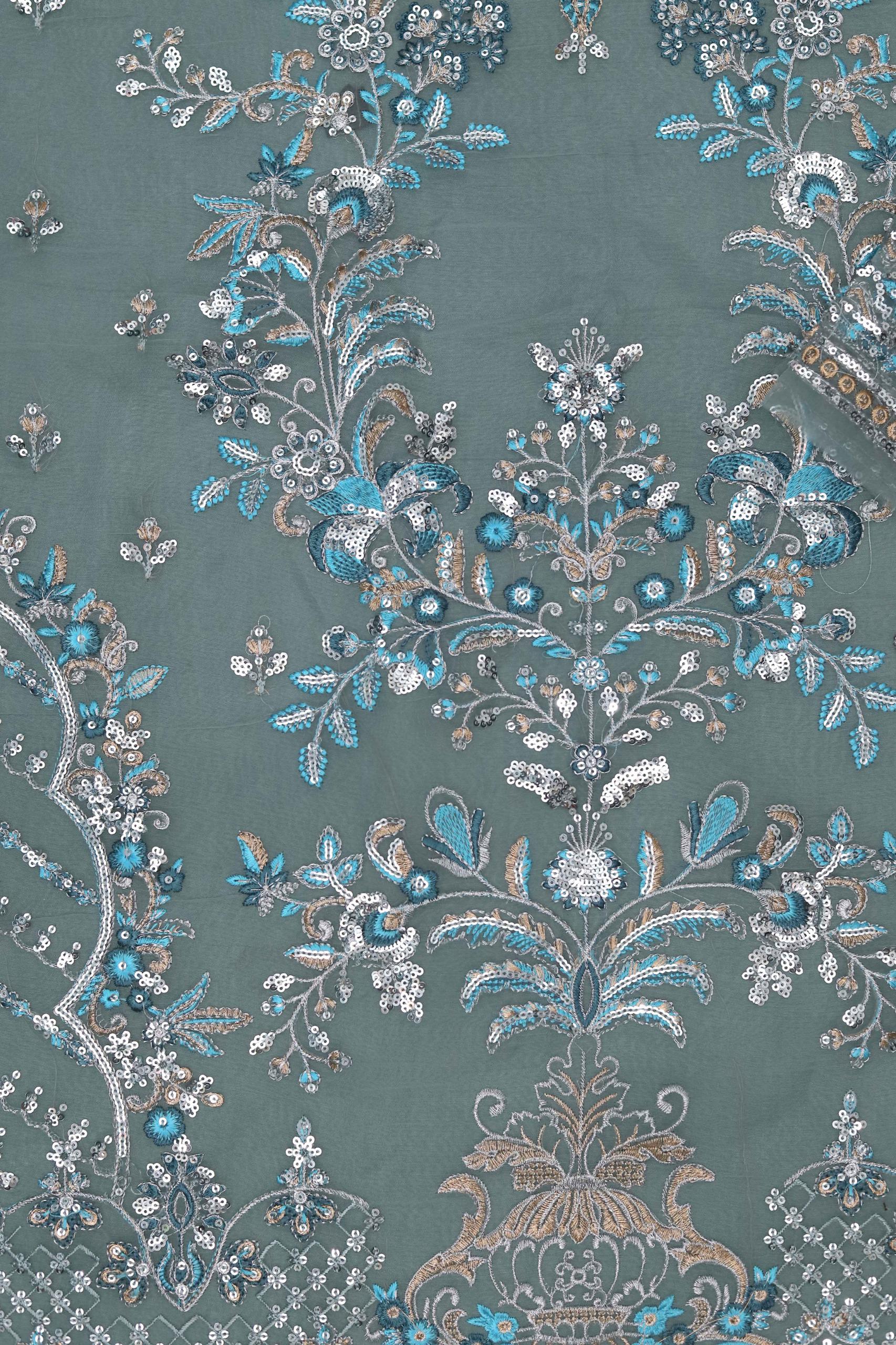 Luxury Wedding & Party Wear Embroidered Organza Suit