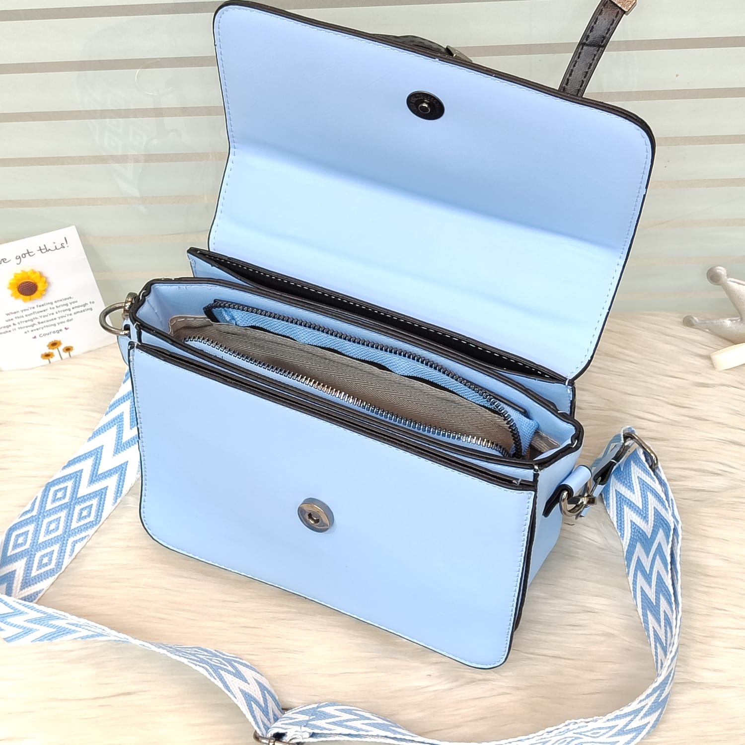 Elegant Luxury Crossbody Handbag with PU Leather and Long Strap