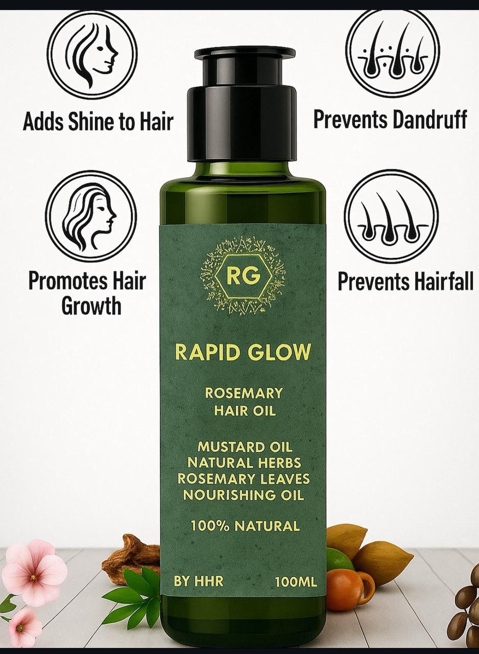 Rosemary Hair Oil 100ml – Herbal Hair Growth and Scalp Care Solution
Natural Rosemary Oil for Strong and Shiny Hair – 100ml Bottle
Herbal Rosemary Hair Oil – Nourishing and Strengthening Hair Care