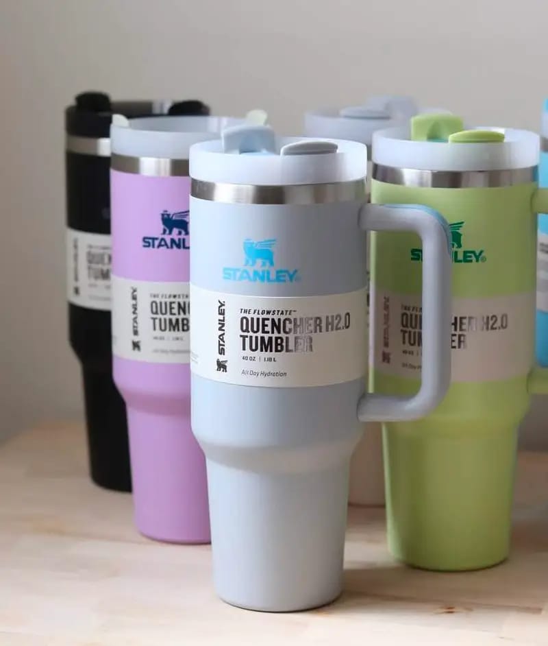 Stainless Steel Tumbler with Straw – 1.8L (40oz)