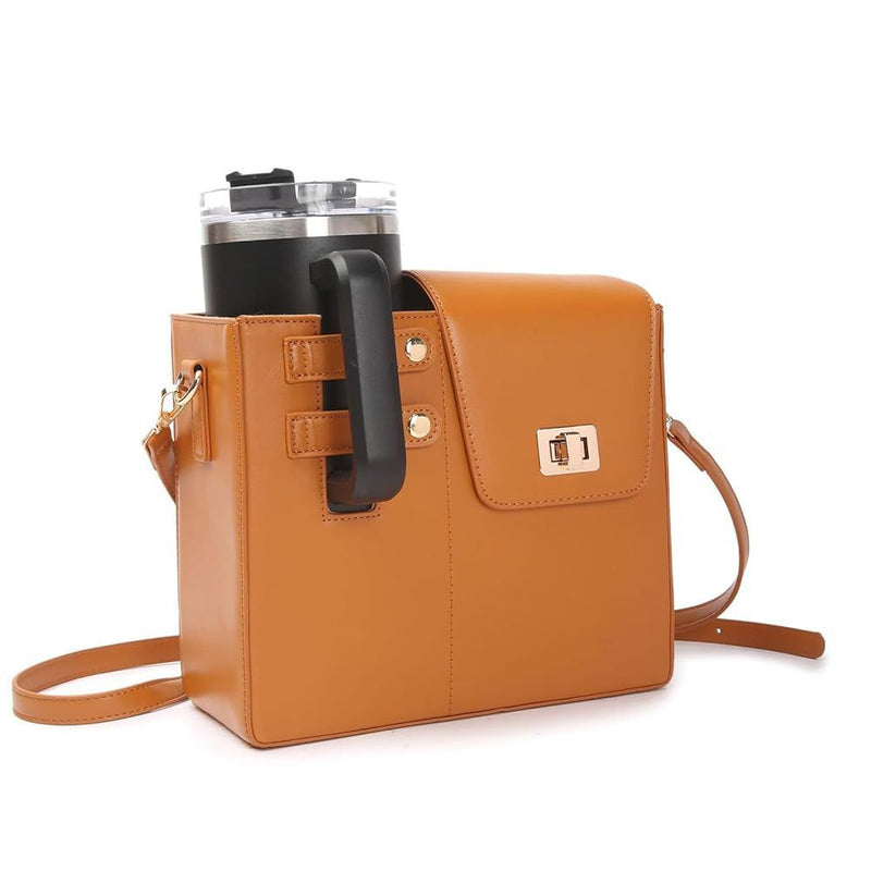 Portable purse cup holder crossbody bag for outdoor water bottle and tumbler storage Pakistan