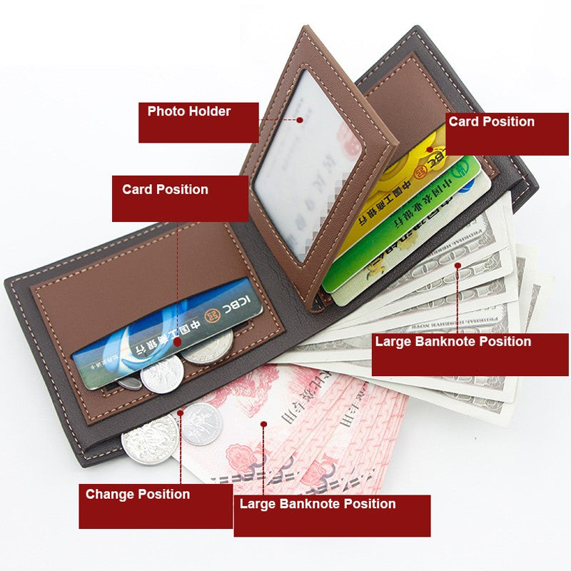 Classic spacious wallet with cardholder – available in brown, black, and dark brown colors