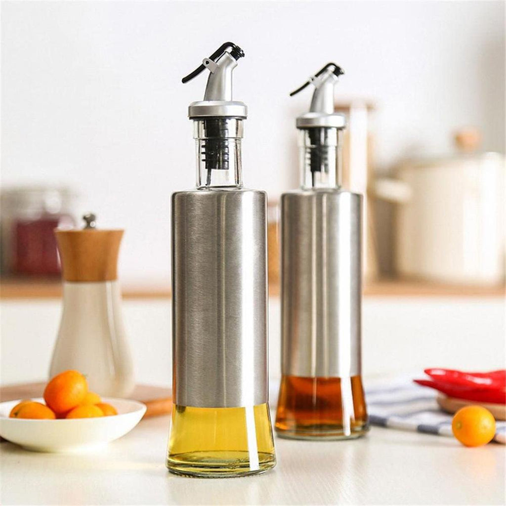 Oil Pour Bottle 300ml with smart spout – kitchen storage for oil, vinegar, and sauces