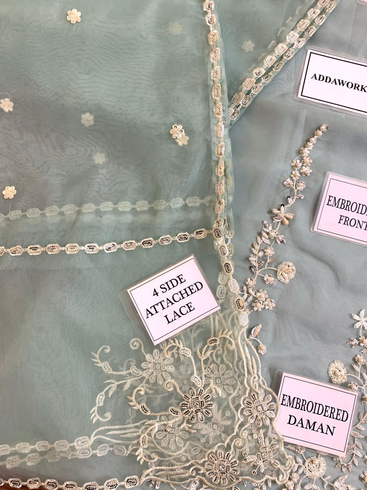 Luxury Organza Embroidered Wedding Dress