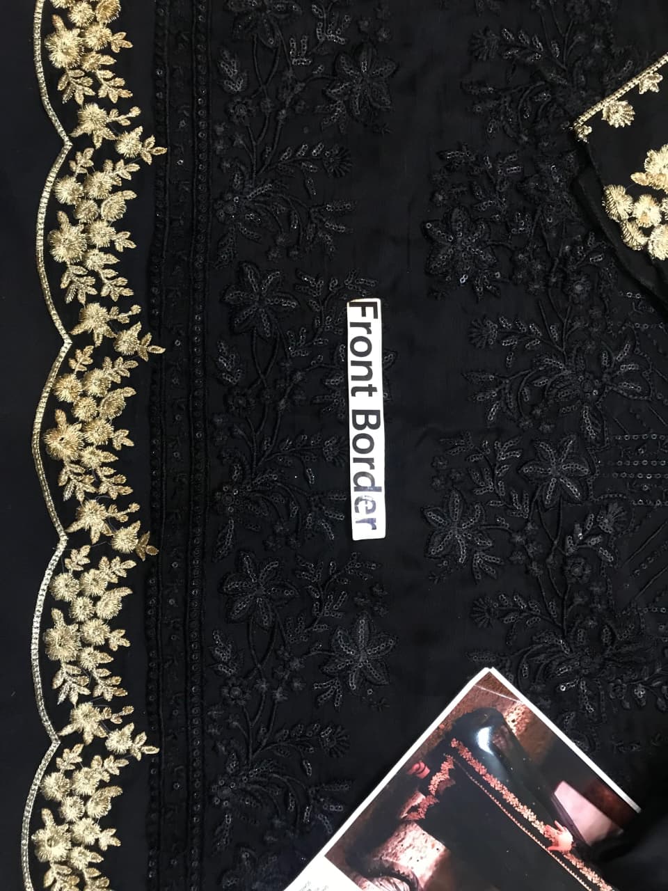 Chiffon Embroidered Unstitched 3PC Dress – Luxury Edition