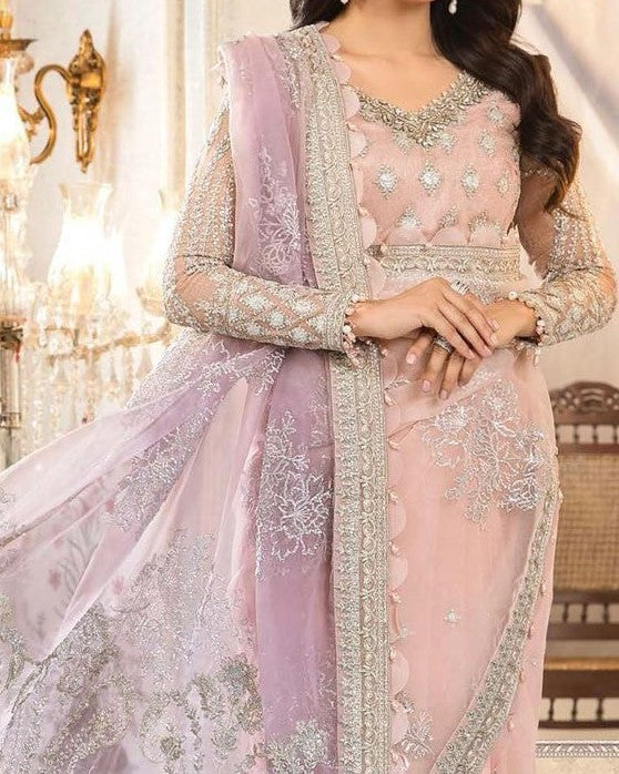 Luxury Net Embroidered Saree with Spangle Work