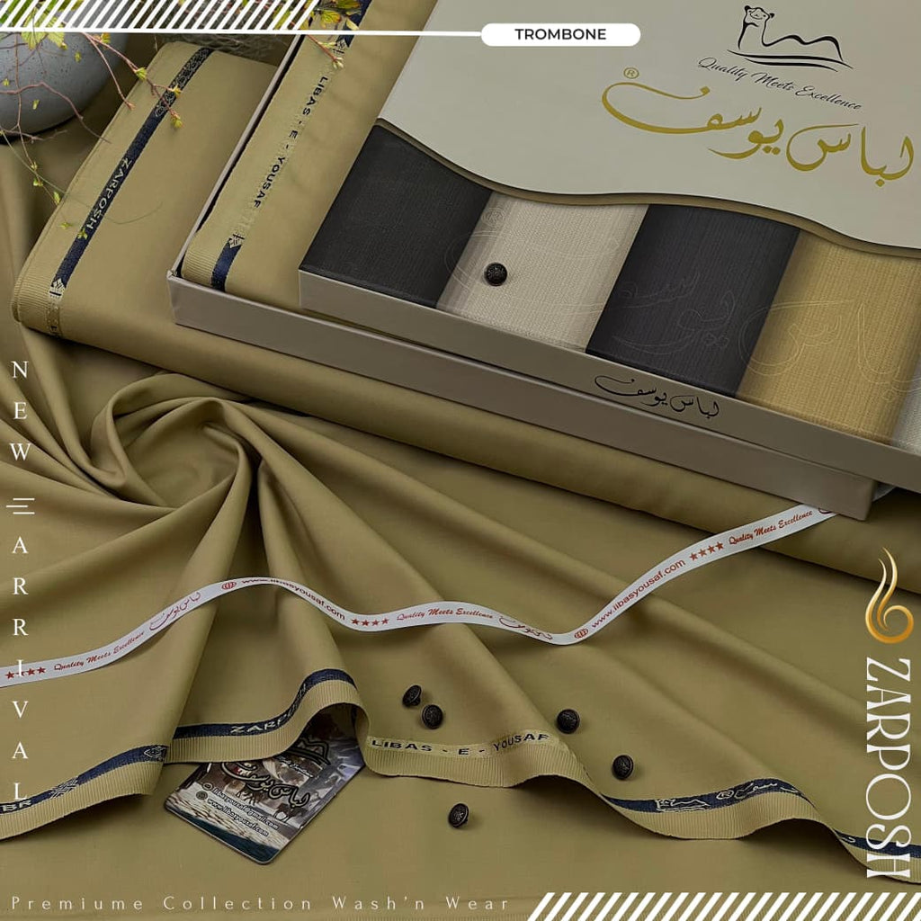 Premium winter wash and wear fabric for men extra wide unstitched suit with buttons in Pakistan