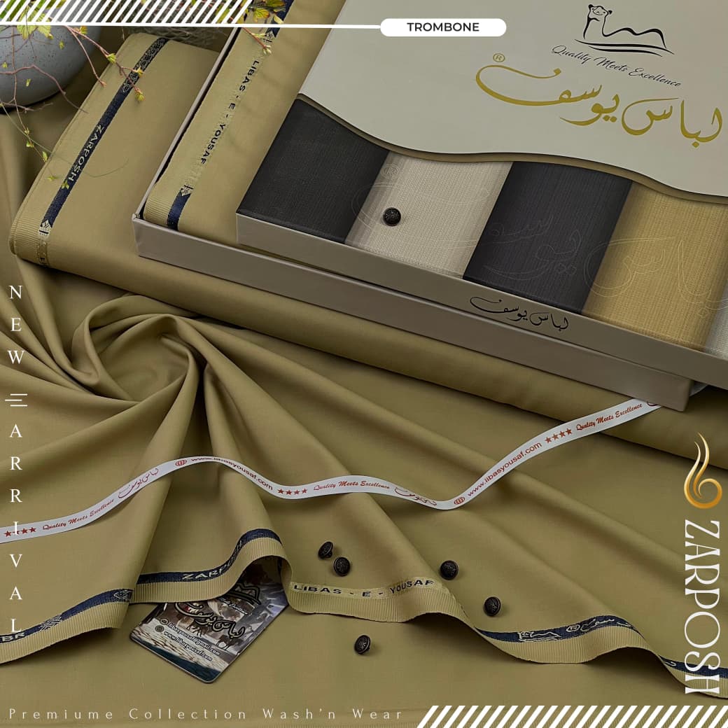 Premium winter wash and wear fabric for men extra wide unstitched suit with buttons in Pakistan