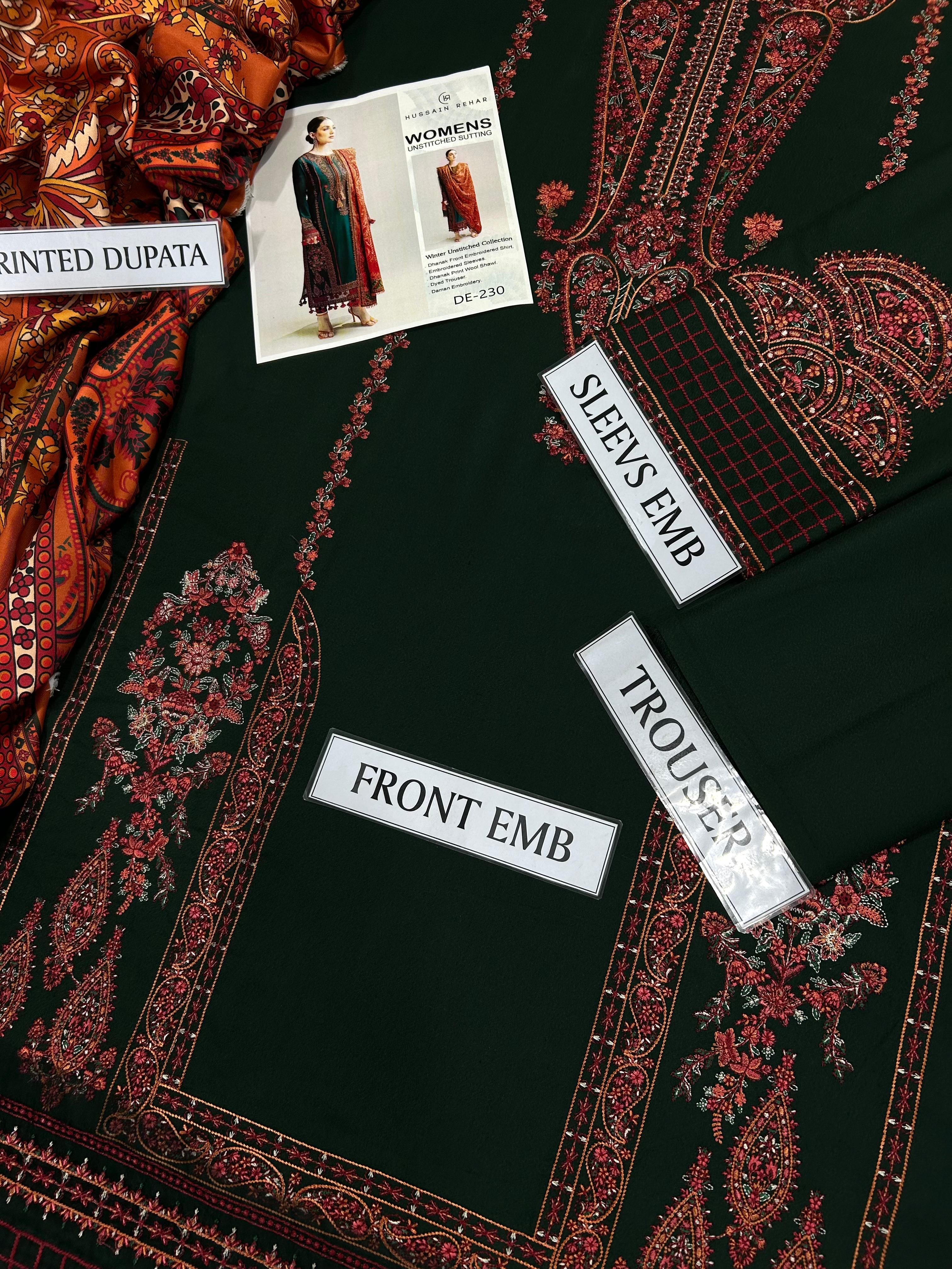 Winter Collection 2025/26 – Premium 3PC Dhanak Embroidered Suit