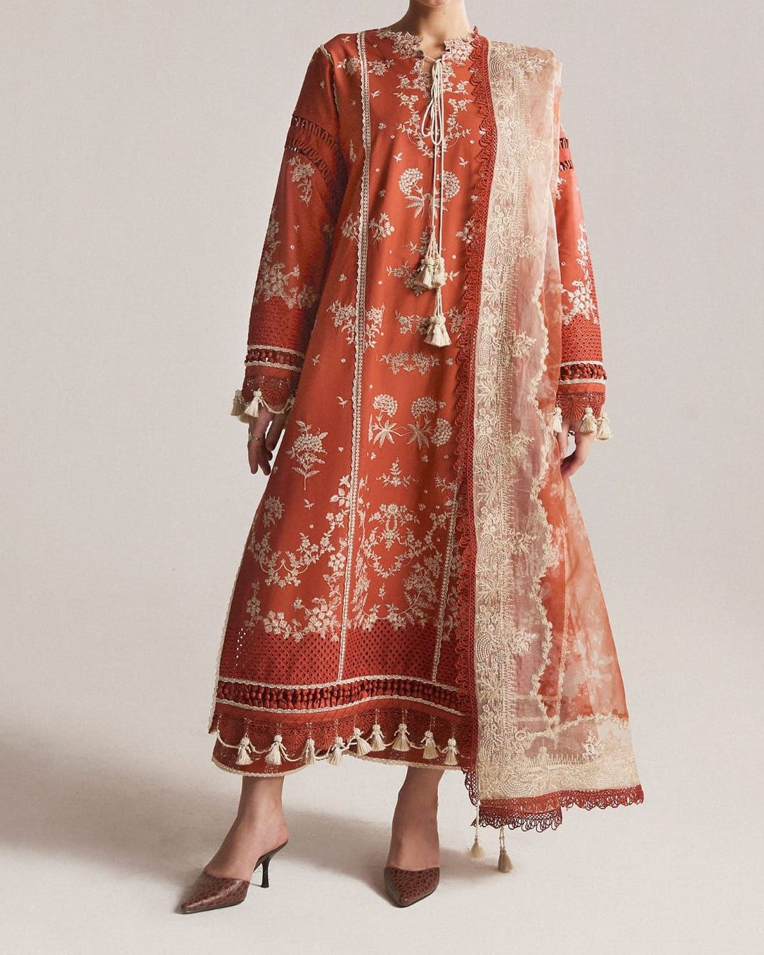 Premium 3PC Dhanak embroidered winter suit with digital printed pashmina wool shawl – Winter Collection 2025/26