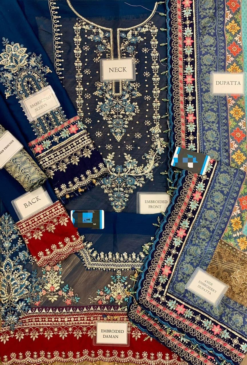 Chiffon embroidered suit Pakistan, chiffon dress with silk dupatta, jamawar trouser outfit, chiffon embroidered party wear 2024, luxury chiffon wedding dress with tassels