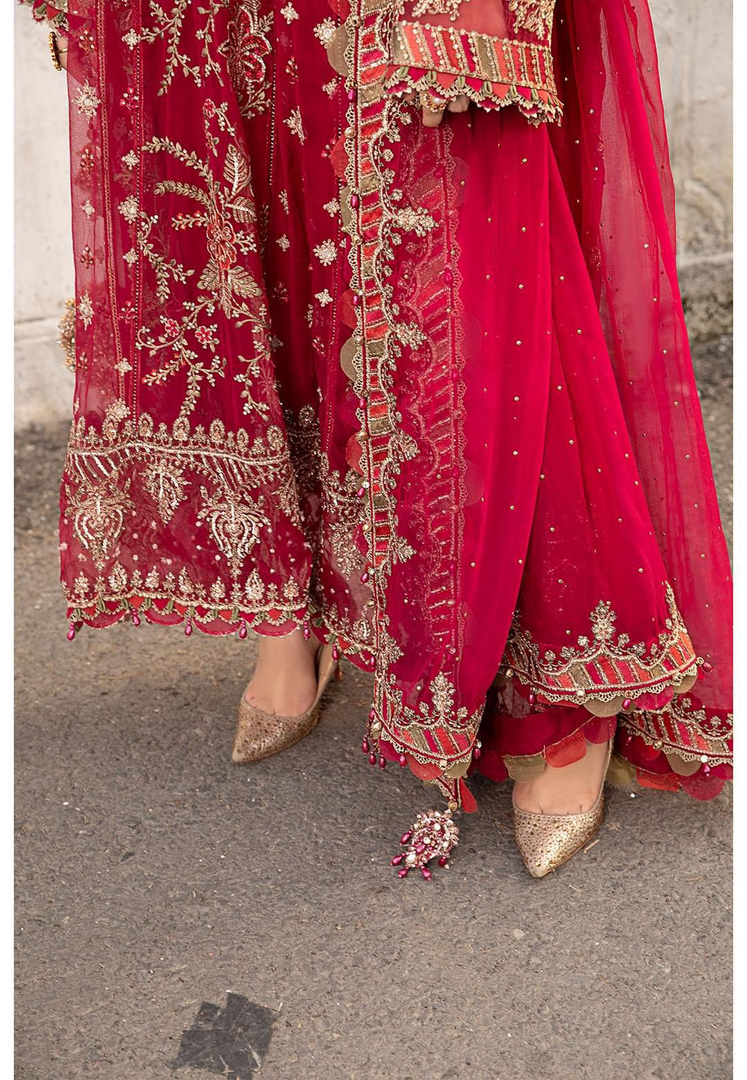 Luxury Chiffon Embroidered Suit – Design #MBC-1098