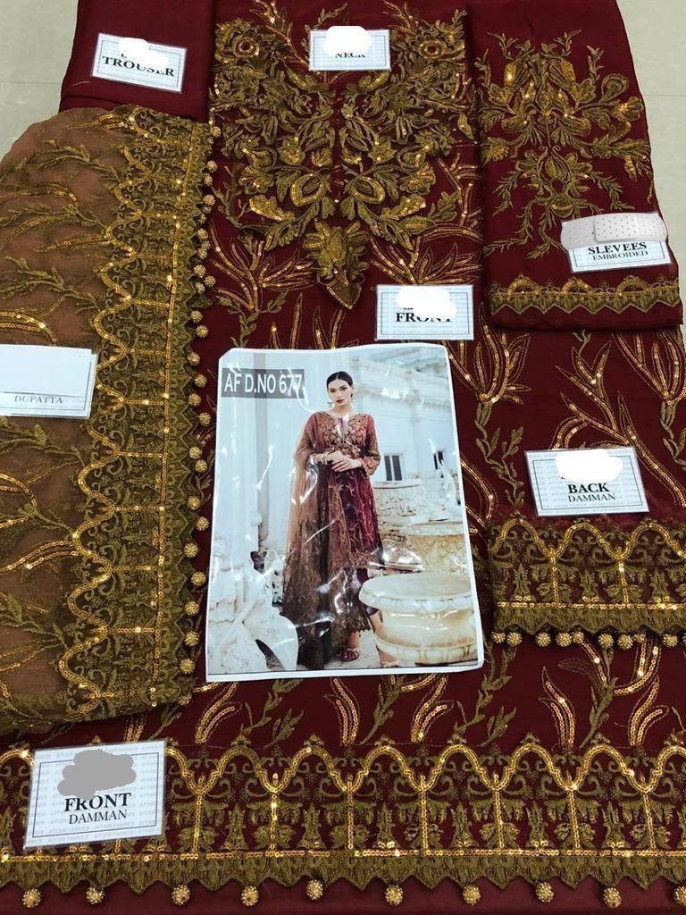 Chiffon embroidered dress Pakistan, chiffon suit with net dupatta, wedding chiffon embroidered outfit, Pakistani chiffon party wear 2025, pearl embroidered chiffon dress