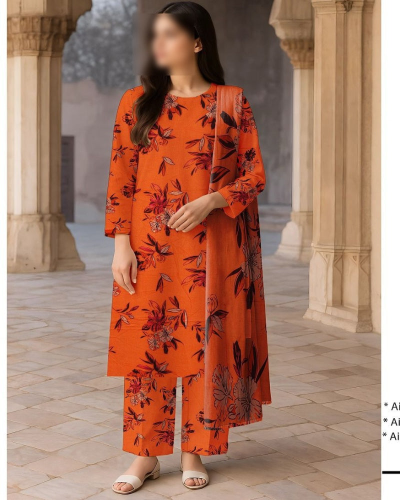 Winter 2025 Premium Dhanak 3 Piece Printed Collection