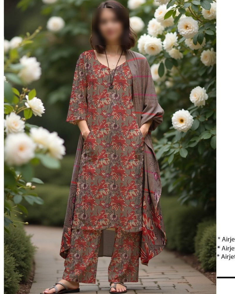 Winter 2025 Premium Dhanak 3 Piece Printed Collection