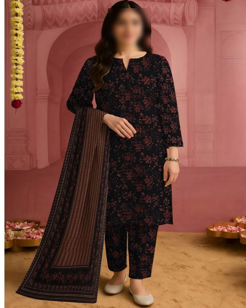 Winter 2025 Premium Dhanak 3 Piece Printed Collection