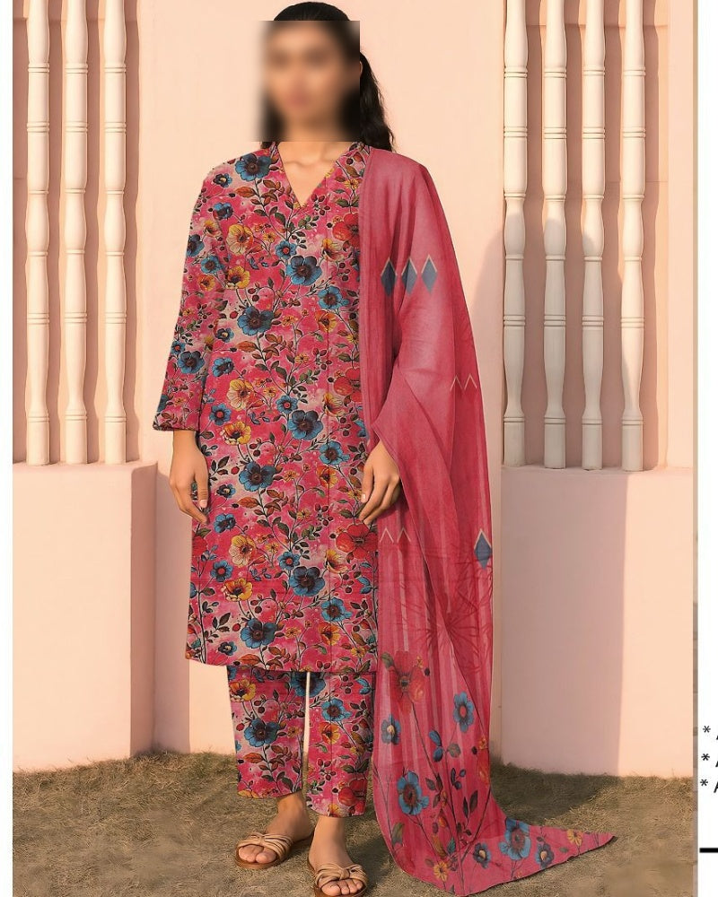 Winter 2025 Premium Dhanak 3 Piece Printed Collection
