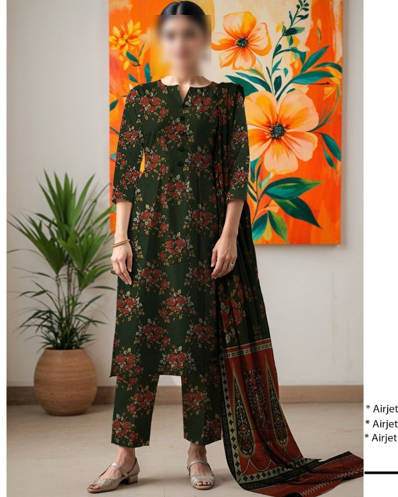 Winter 2025 Premium Dhanak 3 Piece Printed Collection