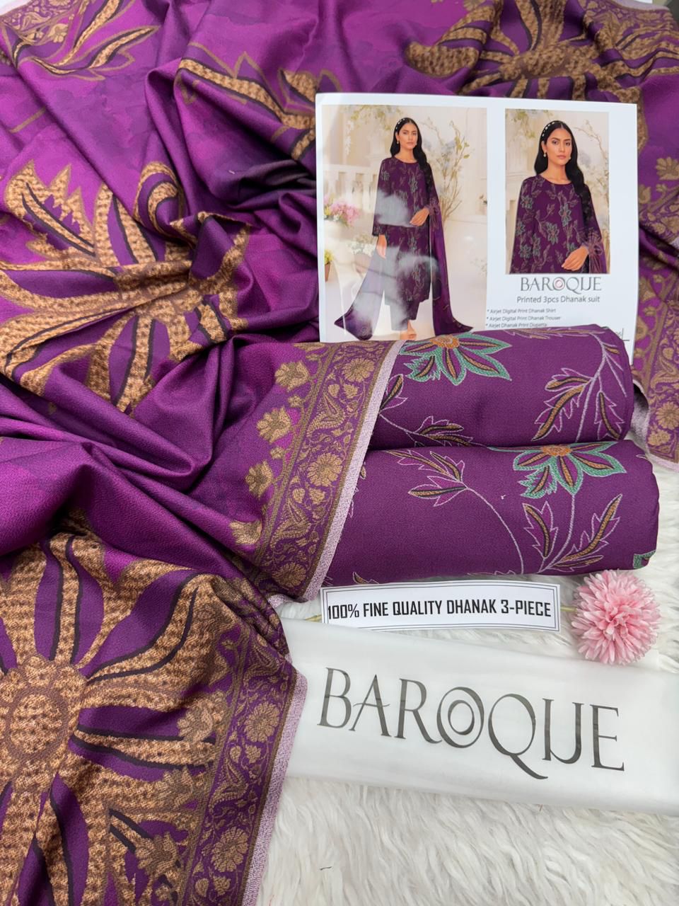 Winter 2025 Premium Dhanak 3 Piece Printed Collection