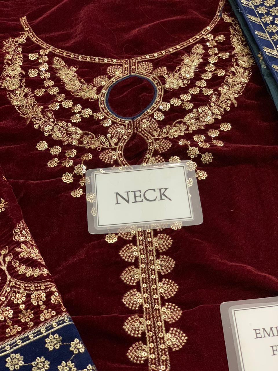 Velvet Collection 2025 – Luxury 3Pc Embroidered Suit