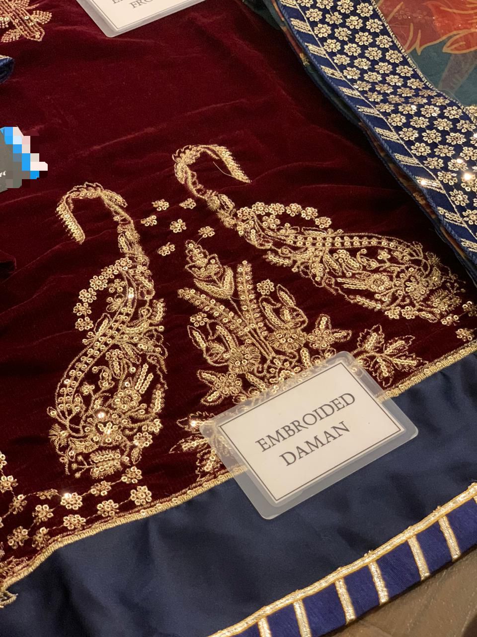 Velvet Collection 2025 – Luxury 3Pc Embroidered Suit