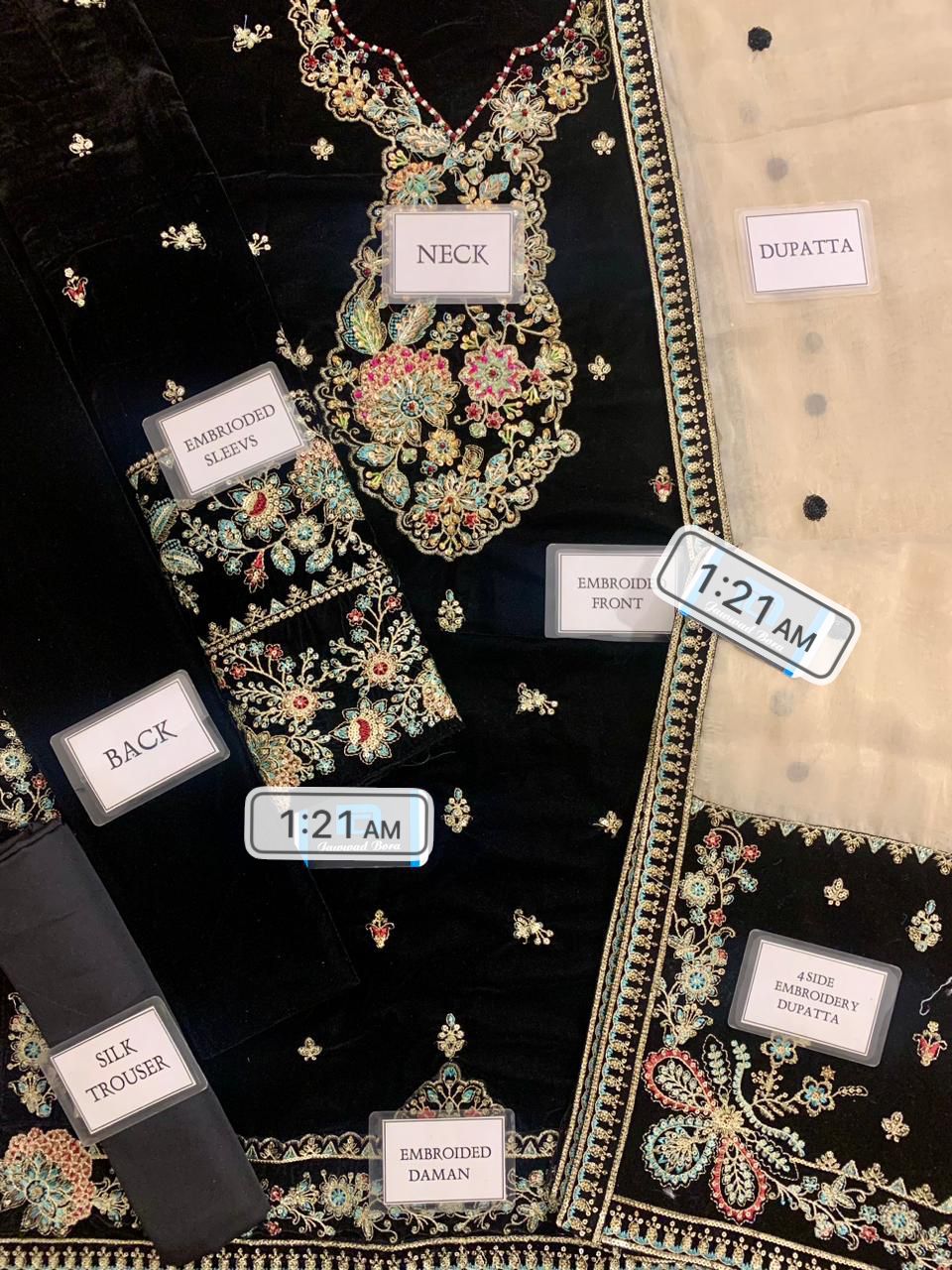 Luxury Velvet Embroidered Front with Heavy Sequence Work – Buyfromdanish.com