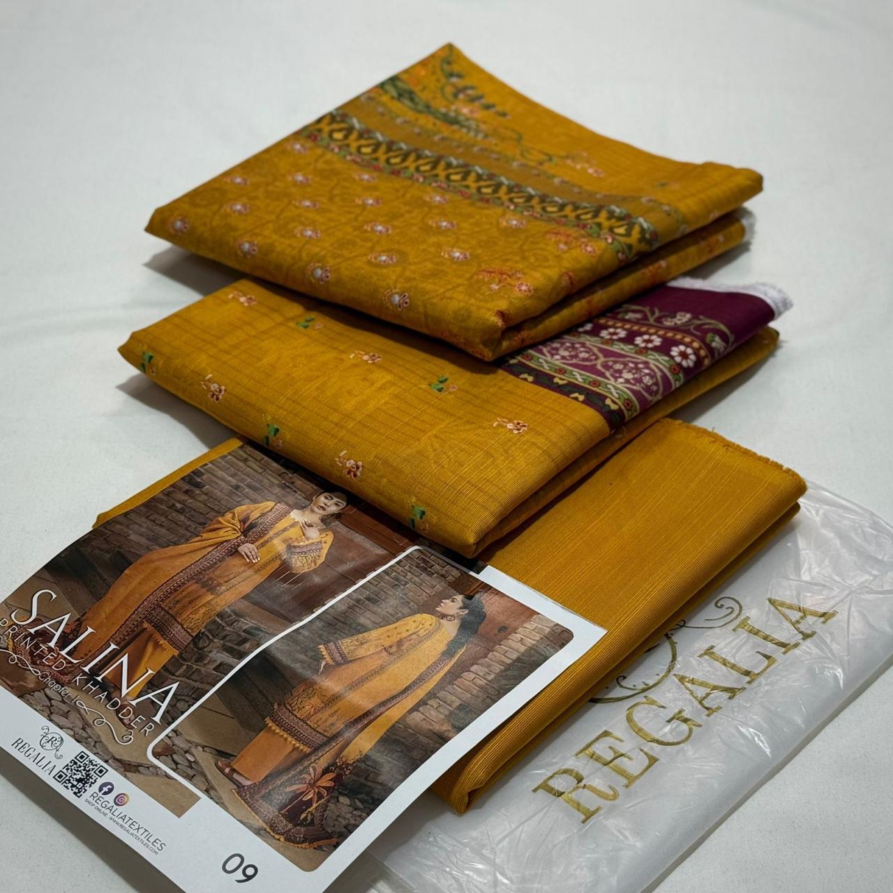 Soft Khaddar 3-Piece Printed Winter Suit (2025 Collection)