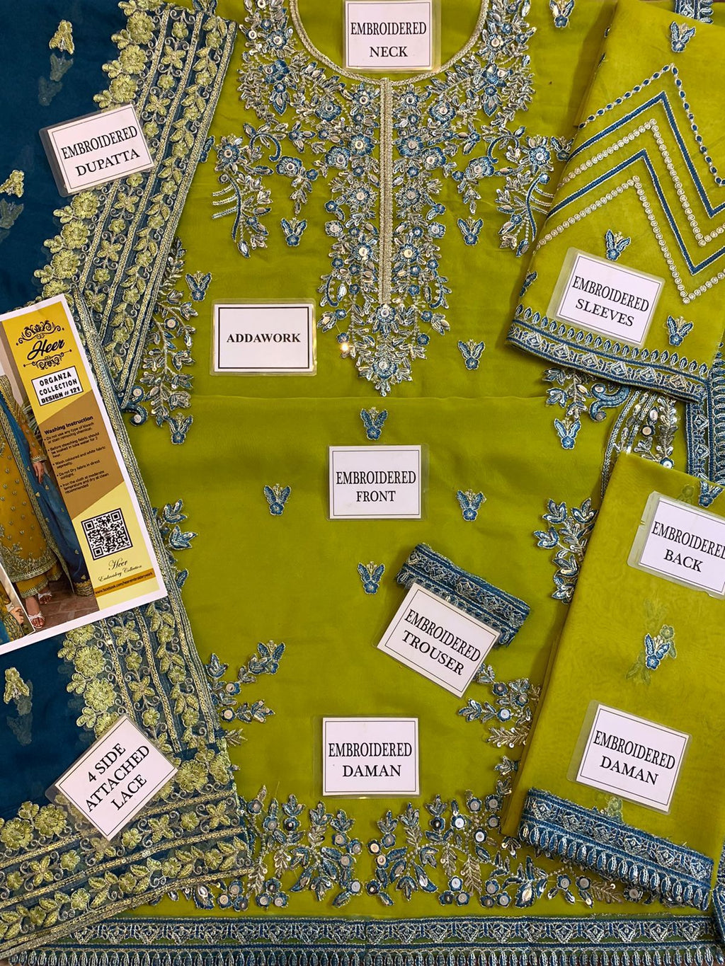 Luxury Organza Bridal Dress Pakistan, Hand Adda Work Outfit, Sequin Embroidered Dress, Premium Wedding Collection 2025, Formal Wear for Women, buyfromdanish.com