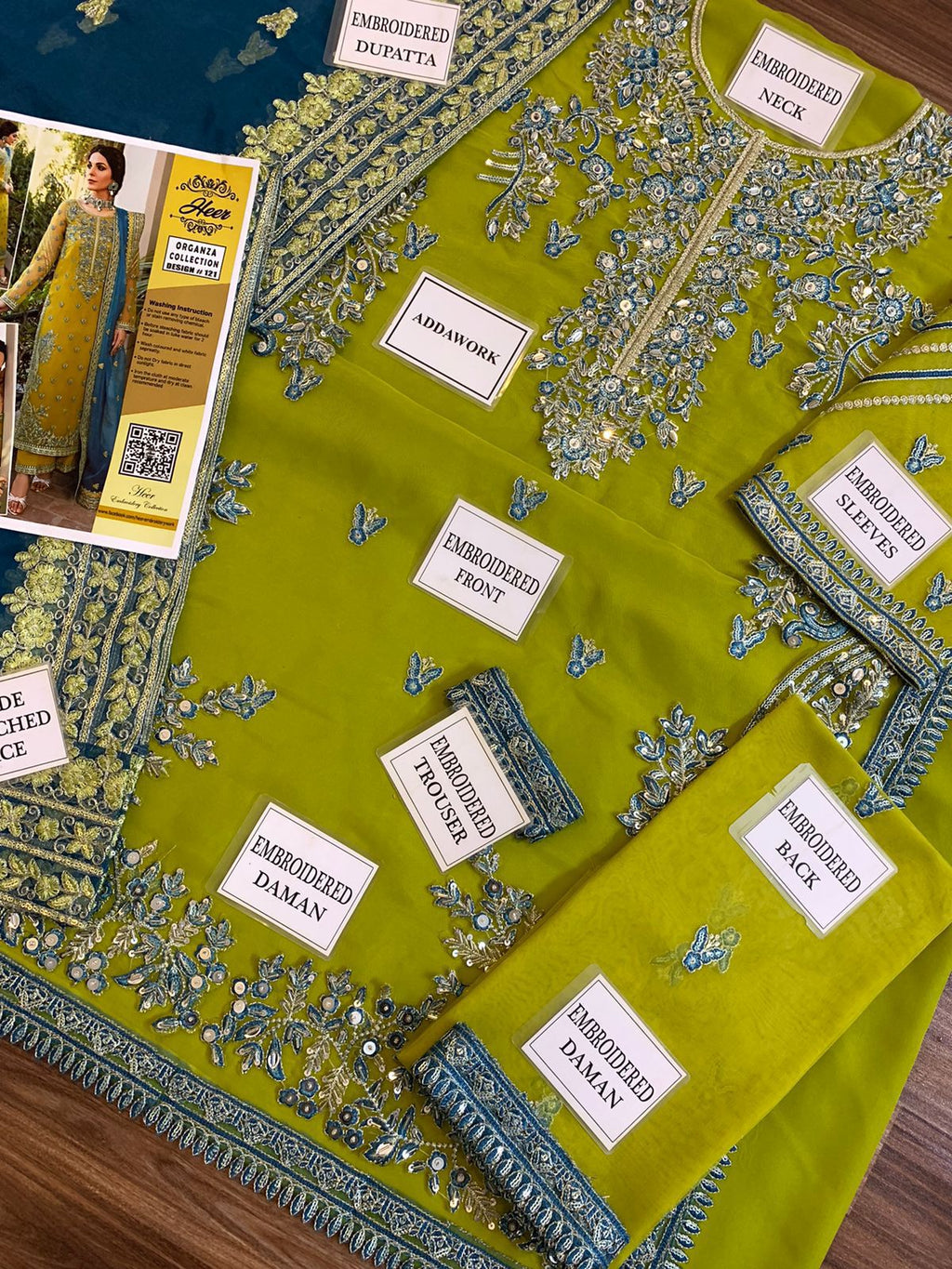 Luxury Organza Bridal Dress Pakistan, Hand Adda Work Outfit, Sequin Embroidered Dress, Premium Wedding Collection 2025, Formal Wear for Women, buyfromdanish.com