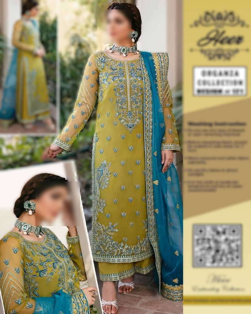 Luxury Organza Bridal Dress Pakistan, Hand Adda Work Outfit, Sequin Embroidered Dress, Premium Wedding Collection 2025, Formal Wear for Women, buyfromdanish.com