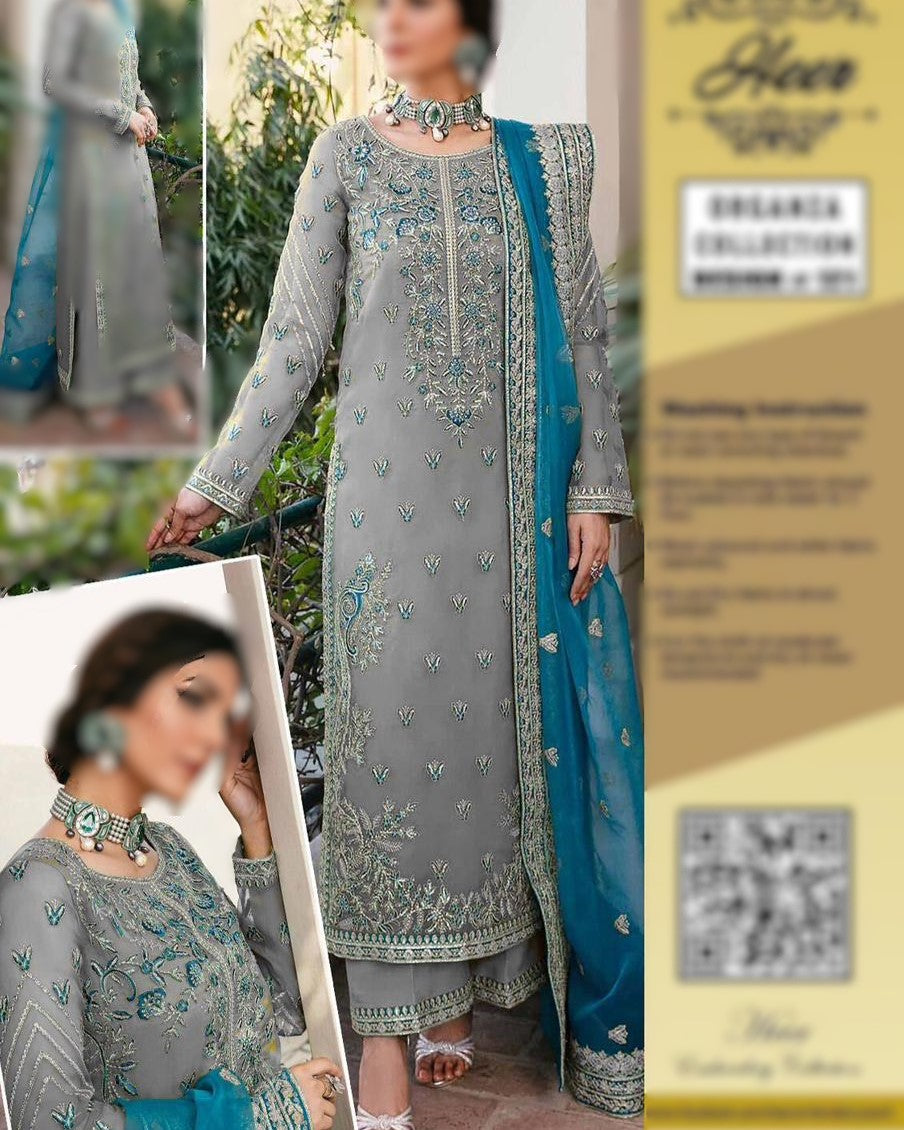 Luxury Organza Bridal Dress Pakistan, Hand Adda Work Outfit, Sequin Embroidered Dress, Premium Wedding Collection 2025, Formal Wear for Women, buyfromdanish.com