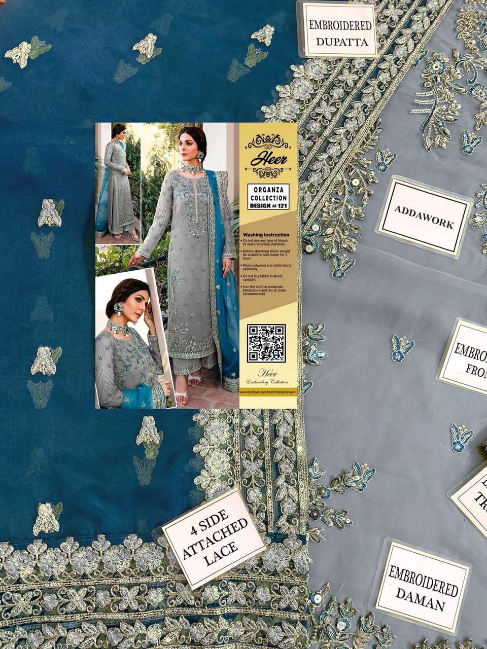 Luxury Organza Bridal Dress Pakistan, Hand Adda Work Outfit, Sequin Embroidered Dress, Premium Wedding Collection 2025, Formal Wear for Women, buyfromdanish.com