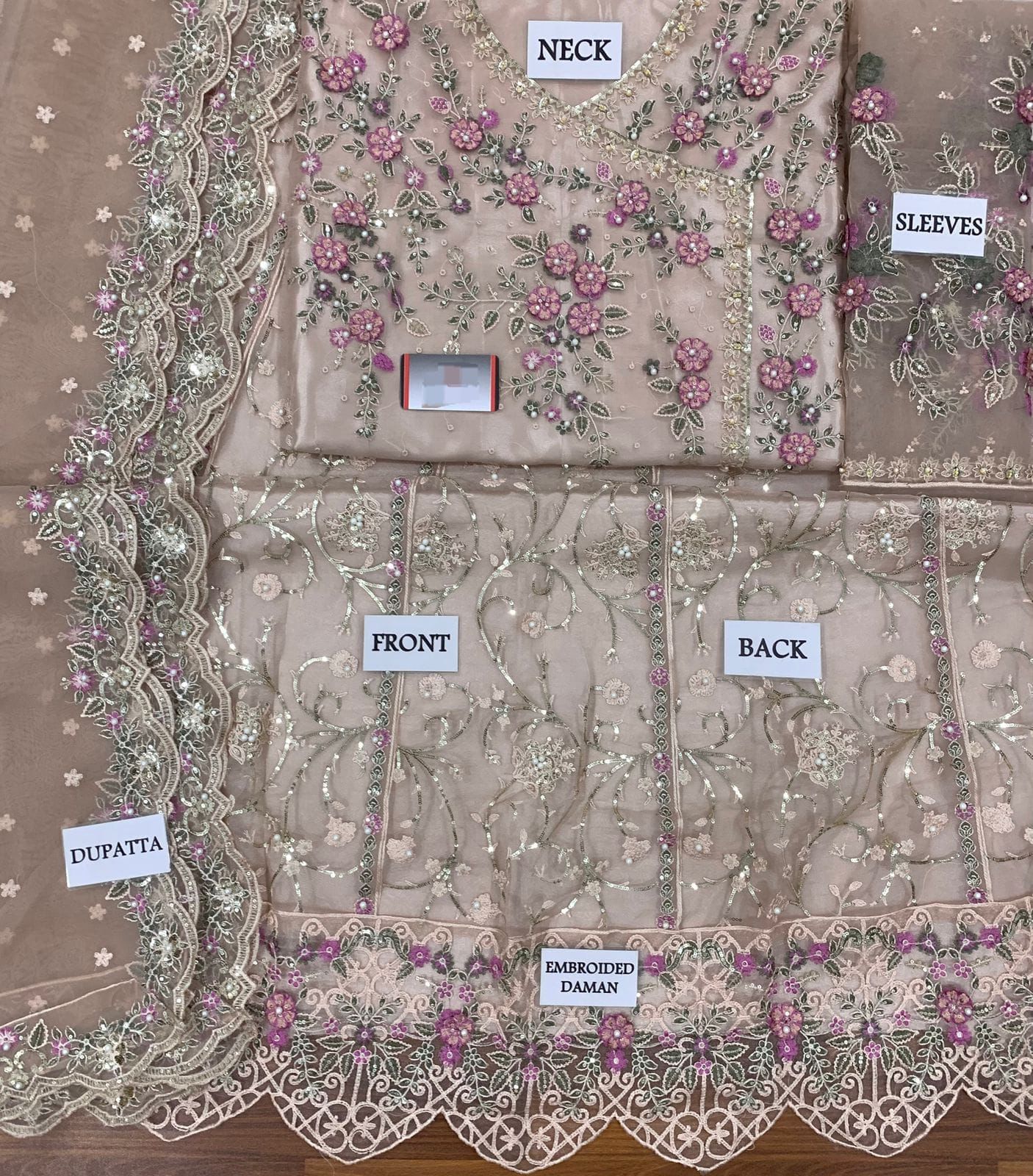 Organza Embroidered Maxi Dress Pakistan, Luxury Formal Wear for Women, Sequin and 3D Floral Work Maxi, Wedding Outfit 2025, buyfromdanish.com
