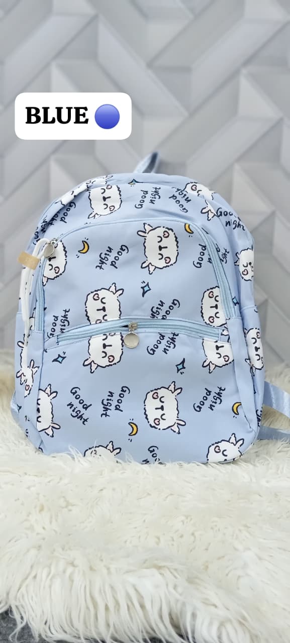 Trendy printed parachute backpack for kids with keychain and spacious design – buyfromdanish.com