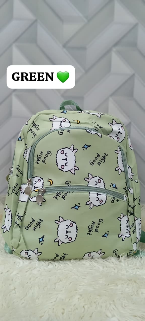 Trendy printed parachute backpack for kids with keychain and spacious design – buyfromdanish.com