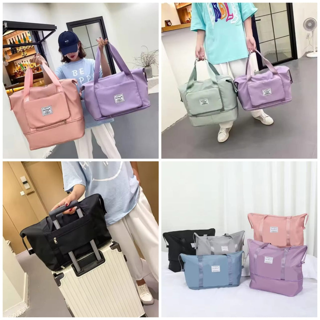 Expandable pillow-style travel bag with lightweight design and extra storage space – buyfromdanish.com