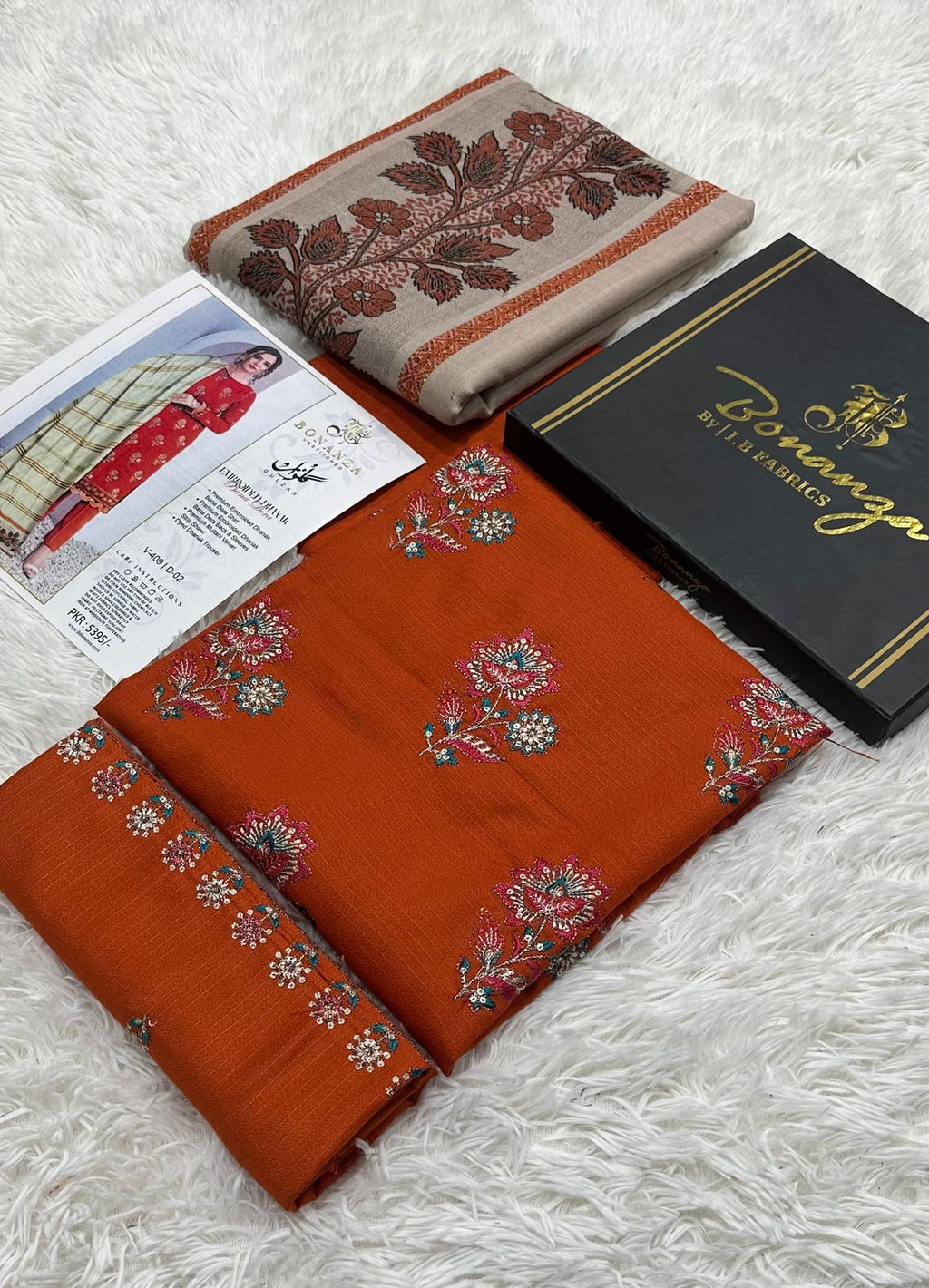 Warm fleece 2-piece winter co-ord set for women with shawl style lace design — available at buyfromdanish.com