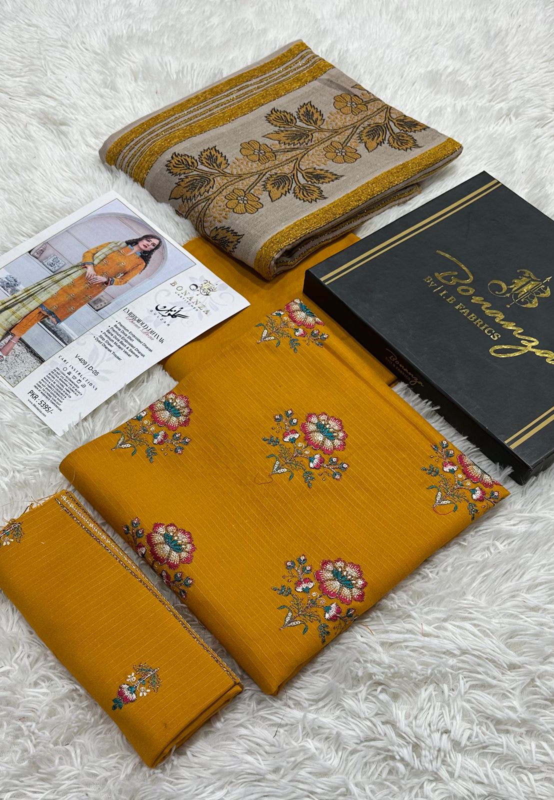 Warm fleece 2-piece winter co-ord set for women with shawl style lace design — available at buyfromdanish.com