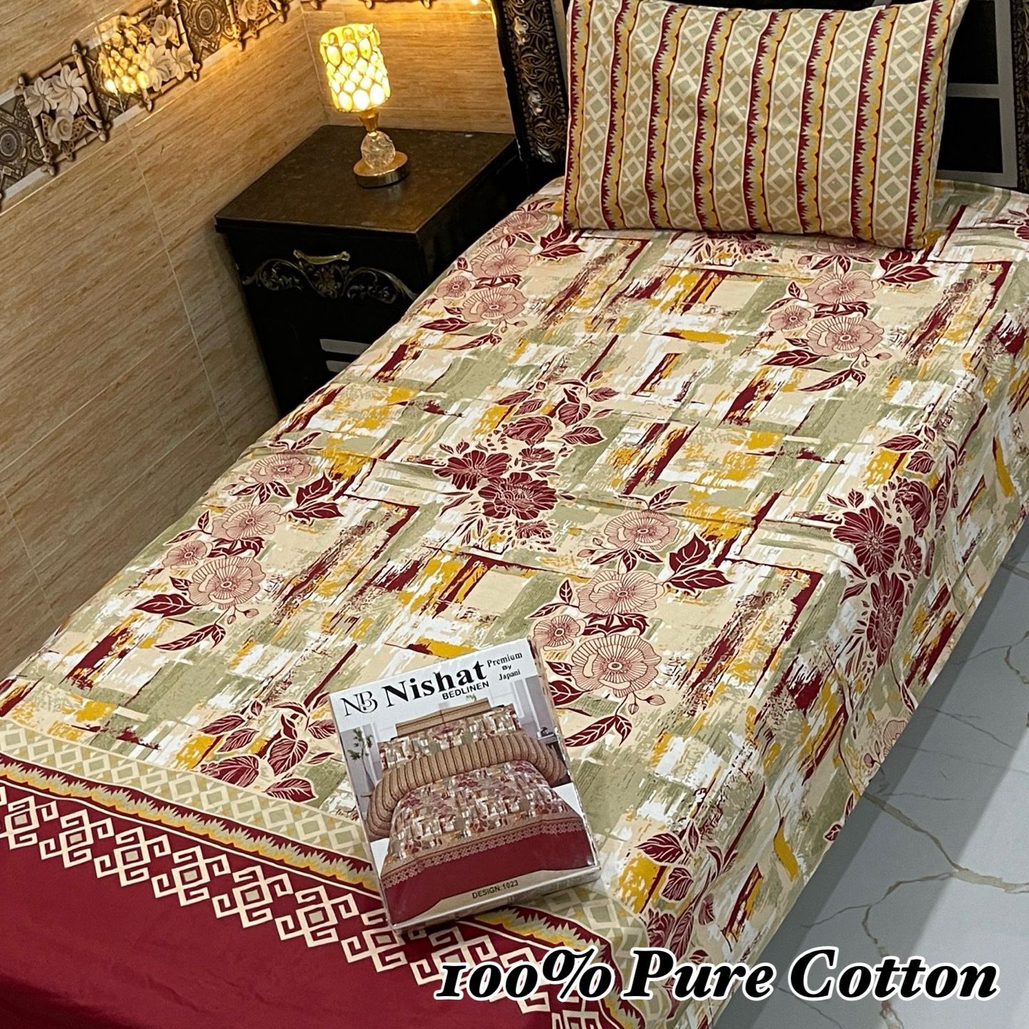 Pure Cotton 2 Piece Single Bedsheet Set