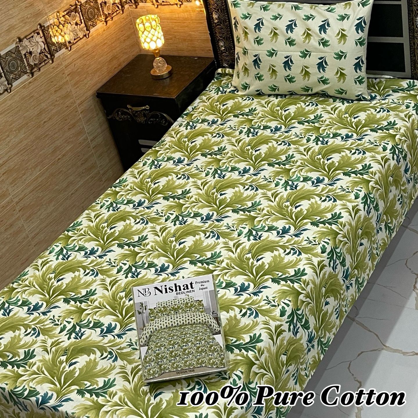 Pure Cotton 2 Piece Single Bedsheet Set