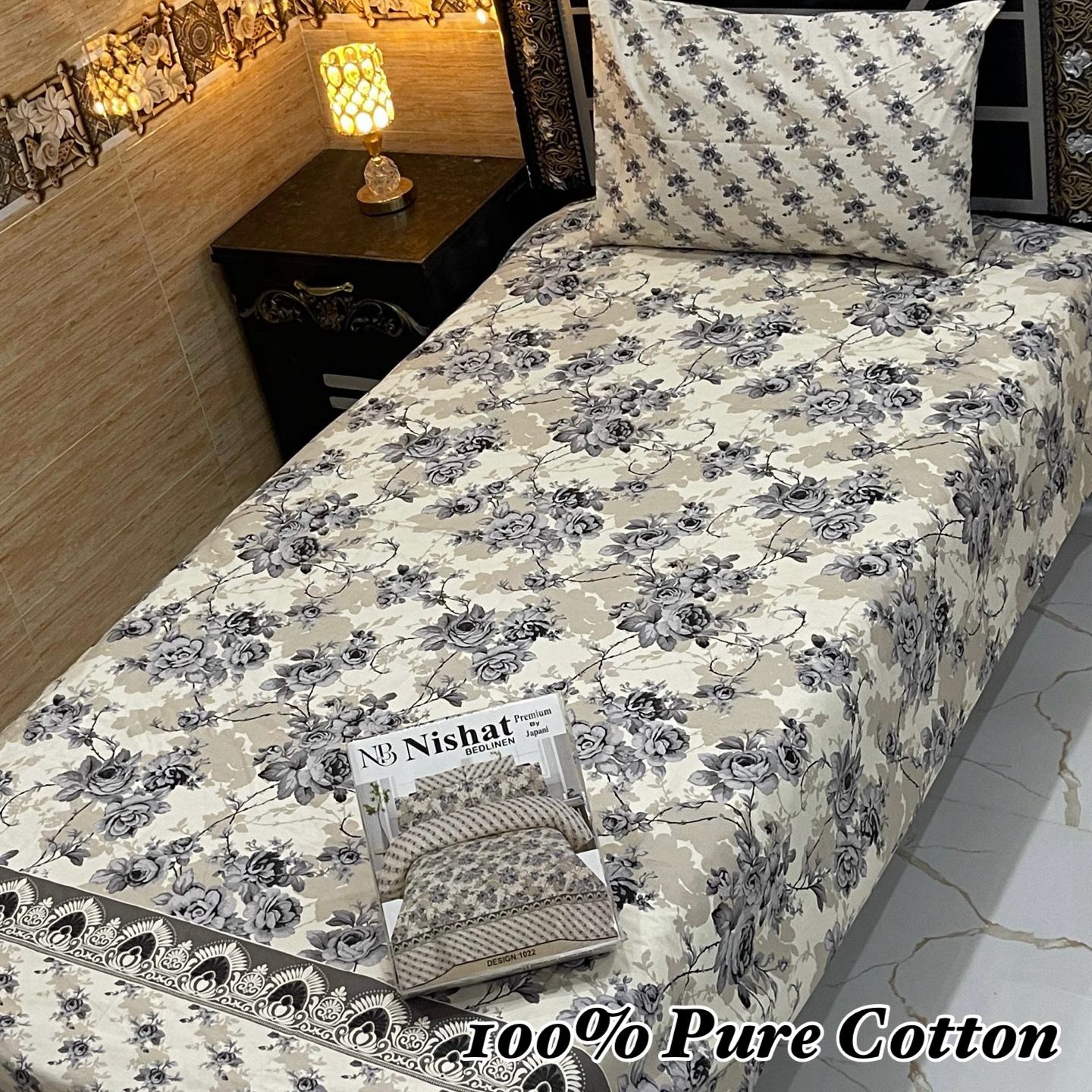 Pure Cotton 2 Piece Single Bedsheet Set